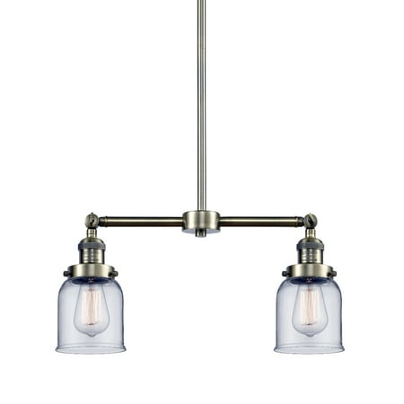 

Innovations Lighting 209 Small Bell Small Bell 2 Light 21 Wide Linear Chandelier - Brass