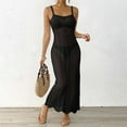 thumbnail image 3 of Besolor Swimsuit Coverup for Women Crochet Swim Cover up Knit Hollow out Cover up Sleeveless Beach Long Dress, 3 of 5