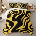 thumbnail image 2 of Homewish Yellow Swirl Lines Quilt Full,Geometric Abstract Full Bedspread Sets,3 Pieces, 2 of 7