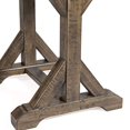 thumbnail image 3 of Picket House Furnishings Flynn Table d'Appoint Carrée avec Base à Tréteaux en Noyer Foncé, 3 of 4