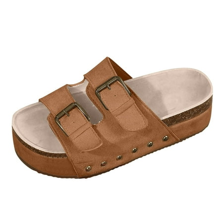 

Wenshiii Women Wedge Sandals Open Toe Slingback Sandals Vacation Bohemian Shoes for Ladies Dress Sandals for Women Brown 38