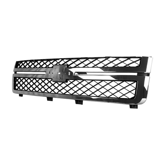 New Aftermarket Premium Fit Matte-Dark Gray / Chrome Front Grille 20966058 fits 2011-2014 Chevrolet Silverado 2500 HD