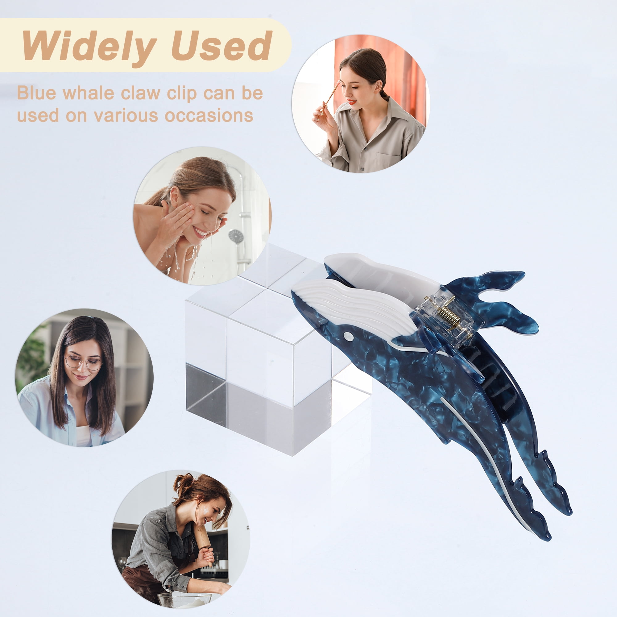 Unique Bargains Shark Claw Clip, Acetate Hair Clips, Whale Hair Claw, Funny Claw Clips