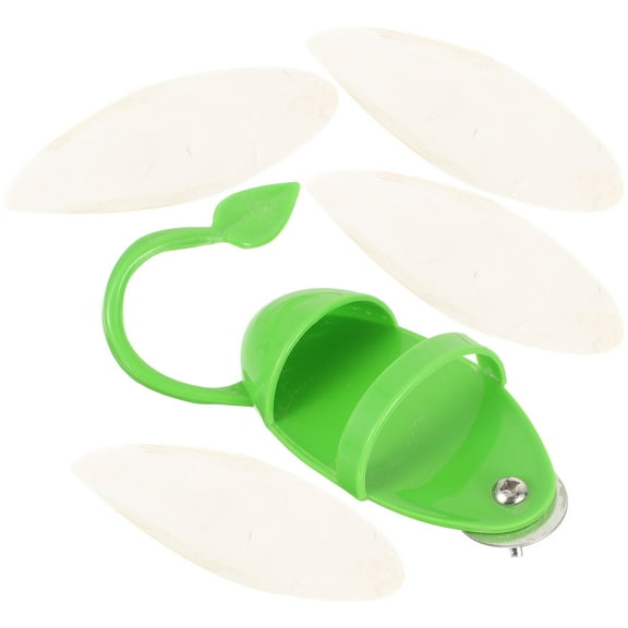 NICEXMAS 1Set Durable Green Bird Feeding Rack Cuttlefish Bone Holder for Parrots and