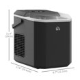 thumbnail image 2 of Black Portable Ice Maker - 26lbs/Day, Bullet Ice, Self-Cleaning - Perfect for Parties & Home Use - Compact Countertop Ice Machine, 2 of 7