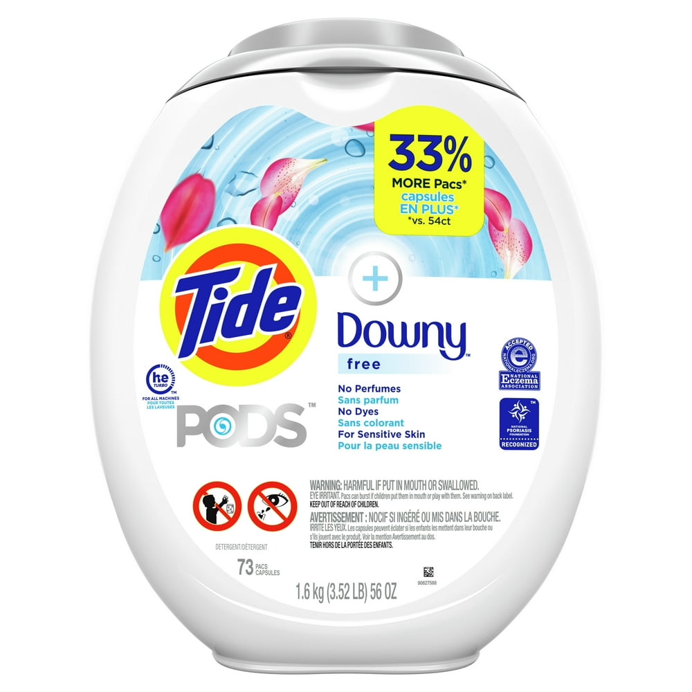 Tide PODS +Downy Free, Liquid Laundry Detergent Pacs, 73 Ct Walmart