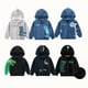 thumbnail image 2 of Sudadera con capucha de dibujos animados de dinosaurios de primavera 2024 para niños y niñas, sudadera informal simplificada con cremallera de algodón y forro polar, 2 of 5