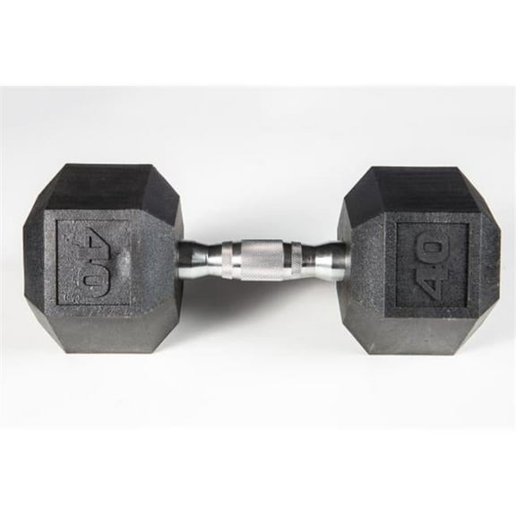 York Barbell 37013 York Premium Pvc Hex Dumbbell with Chrome Ergo Handle - 40 lbs