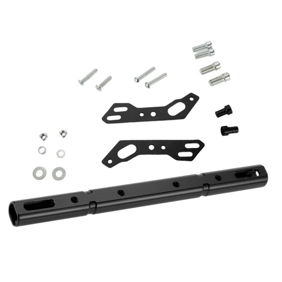 Unique Bargains Cross Bar for Motorcycle, Handlebars 22.5cm/8.86" Motorcycle Handlebar with Wrench Black, 1set