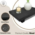 thumbnail image 6 of Lyfe Simple Wood Riser for Decor - Rustic Pedestal Stand - Handmade Small Wood Tray - Soap Tray for Kitchen Sink, Dish Soap Tray, Wood Tray for Bathroom, Wooden Stand for Display (Black, 9 x 6 Inch), 6 of 11