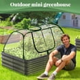 thumbnail image 3 of Garden Plant Covers, Garden Covers with Roll-up Zipper Door, Raised Garden Bed Cover, Garden Row Plants Cover Accelerator, Greenhouse Cover for Protecting Seedlings Fruits Vegetable Rows, 3 of 9
