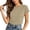 Beige, variant on Short Sleeve Tops for Women Stretchy Crew Neck T Shirt Summer Basic Solid Tee Multicolor T Shirts for Women Light Purple XS