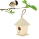thumbnail image 3 of Casa para pájaros de madera, casa para pájaros colgante para exteriores, casa para pájaros, sin terminar, pintable Estilo7, 3 of 6