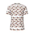 thumbnail image 5 of Wukai Dachshund Dog Puppy Print Men's Short-Sleeved Mesh T-Shirt,Quick-Dry Short Sleeve Workout T-Shirt-X-Large, 5 of 8