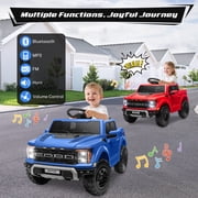Ford Ride on Toys, 12V Ford F150 Raptor Battery Powered Ride on Cars with Remote Control, Ages 3+, Blue