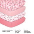 thumbnail image 5 of The Peanutshell Fitted Crib Sheet for Girls, 4 Pack Set, Pink Floral Punch, 5 of 8