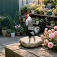 thumbnail image 6 of ICERUN 3Pcs Garden Statues,Acrylic Rooster Sculpture Yard Decor,Natural Pose Animal Statues Garden Statues for Outside,Style2, 6 of 7