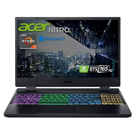 Acer Nitro 5 Gaming Laptop | AMD Ryzen 7 6800H | GeForce RTX 3070 Ti GPU |15.6" QHD 165Hz IPS Display | 16 GB DDR5 RAM | 1 TB PCIe SSD | Killer Wi-Fi 6 | 4-Zone RGB Backlit Keyboard