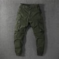 thumbnail image 2 of Pantalones cargo para hombre con detalles de cremallera, corte holgado, para exteriores, primavera-verano, versátiles, 2 of 8