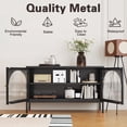 thumbnail image 4 of Metal Storage Cabinet with Doors and Shelves,2 Door TV Stand,Accent Cabinet，Metal Locker, 4 of 6