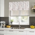 thumbnail image 5 of Flowers Birds Valances for Windows, Decorative Rod Pocket Window Valance Curtains, Farmhouse Botanical Floral Branches Plants Short Curtain Drapes for Kitchen/Living Room, 2 Panels, 42" W x 18" L, 5 of 8