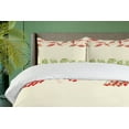 thumbnail image 4 of Ambesonne Rowan Duvet Cover Sets, Border with Mountain Ash, 2-Queen, Fern Green Vermilion, 4 of 7