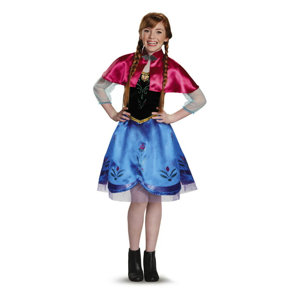 Frozen Anna Traveling Gown Teen Halloween Costume, Large (10-12 ...
