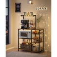thumbnail image 4 of VASAGLE Bakers Rack, Coffee Station, Microwave Oven Stand, Kitchen Shelf, Rustic Brown and Black, 4 of 6