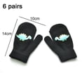 thumbnail image 2 of Bienvenido Guantes cálidos de invierno para niños, lindos patrones de dinosaurios de dibujos animados, 2 of 5