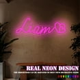 thumbnail image 4 of UPONRAY Single Line Custom Neon Signs with Heart, Usb Powered with Adjustable Brightness Wall Decor for Gifts, Cool White, 5 inch, 4 of 7