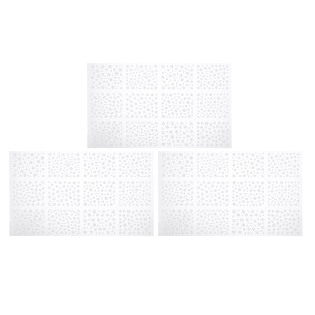 3 hojas Navidad Copos de nieve Nail Art Stickers Calcomanías de uñas Manicure Art Supply