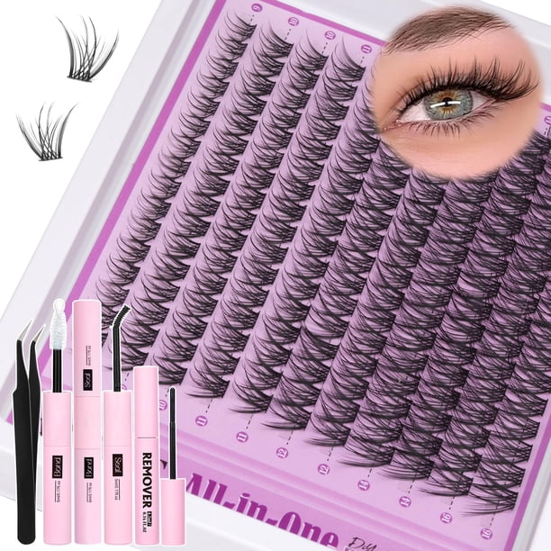 Kit de extensión de pestañas ALICE Natural Lash Clusters C Curl