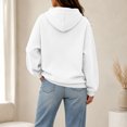 thumbnail image 4 of Diufon Fall Hoodies for Women Long Sleeve Fleece Thermal Oversized Sweatshirt with Front Pocket Winter Basic Loose Pullover, 4 of 8