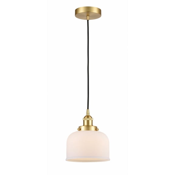616-1PH-SG-G71-LED-Innovations Lighting-Bell - 1 Light Mini Pendant In Industrial Style-10 Inches Tall and 8 Inches Wide