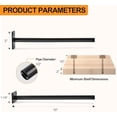 thumbnail image 2 of 8 Pcs 10" Black Steel Floating Shelf Bracket Blind Shelf Supports - Hidden Brackets for Floating Wood Shelves - Concealed Blind Shelf Support – Screws and Wall Plugs Included, 2 of 8
