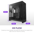 thumbnail image 2 of NZXT CMH92FB01 H9 Flow ATX Mid-Tower PC Case Dual Chamber Black, 2 of 8