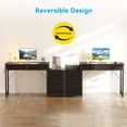 thumbnail image 7 of Casacomoda Computer Desk with 5 Drawers, Reversible Home Office Desks with Printer Stand, Study Writing Table Workstation for Small Spaces, Black, 7 of 7