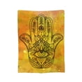 thumbnail image 7 of DouZhe Ultra-Soft Micro Fleece Lightweight Flannel Bed Blanket, Watercolor Hamsa Hand Print Cozy Warm Throw Blankets, 80"x60", 7 of 7