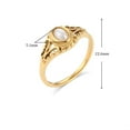 thumbnail image 2 of PAURO Imitation Pearl Rings for Women Gold Plated Stainless Steel Vintage Dainty Elegant Personalized Statement Simple Oval Charm Jewelry Gold Size 6, 2 of 6