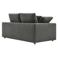 thumbnail image 3 of Modway Commix Upholstered Modern Fabric & Wood Loveseat in Gray, 3 of 3