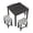 Black, variant on HSUNNS Dining Table Set for 4, 5-Piece Industrial Kitchen Table Set with 4 Upholstered Stools, Dining Set with Wood Grain Finish for Home and Kitchen, Small Spaces, Black