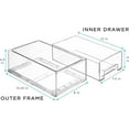 thumbnail image 7 of Sorbus Clear Stackable Fridge Drawer Bins - Pull Out Refrigerator Organizer Containers for Kitchen Storage (4 Pack | Medium), 7 of 7