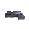 thumbnail image 6 of MAYEERTY 3-Seater Sofa, Upholstered Couch with Console, Cup Holders & Anti-Insect Solid Wood Frame, for Living Room Family Room Apartment, Dark Grey, 6 of 10