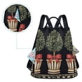 thumbnail image 5 of FORMRS Women's Travel Backpack Purse Anti-Theft Hidden Pockets Casual Shoulder Bag, Beige Striped Trees, 5 of 7