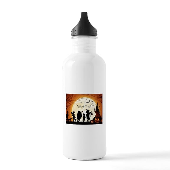 CafePress - Halloween Trick Or Treat Kids Sports Water Bottle - Stainless Steel Water Bottle, Sports Bottle, 1.0L