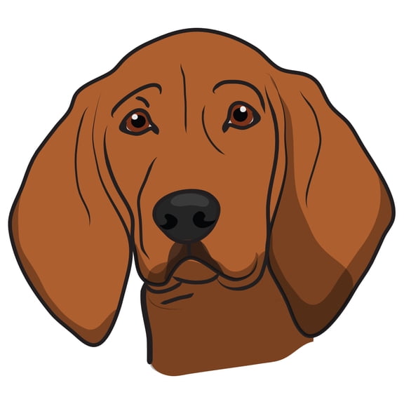 Redbone Coonhound Decal | Indoor/Outdoor | Dog Lover Super Cute Sticker for SUV Windows, Dorm Rooms, Bedroom, Offices | SignMission personalized gift | 36"