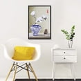 thumbnail image 3 of IDEA4WALL Framed Canvas Wall Art for Living Room, Bedroom Blue and White Porcelain Canvas Prints for Modern Home Decoration Ready to Hang, 3 of 4