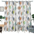 thumbnail image 2 of Europen Modern Mid Century Blackout Curtains Abstract Background Mid Century Colorful Diamond Print Grommet Window Treatment Energy Saving Thermal Insulated Drapes 42"W x 108"L (Pack of 2), 2 of 6