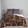 thumbnail image 6 of XMXT Flannel Throw Blanket for Couch, Retro Coffee Graffiti Bed Sofa Decor Blankets for Home Bedroom, 60 x 50 inches, 6 of 9