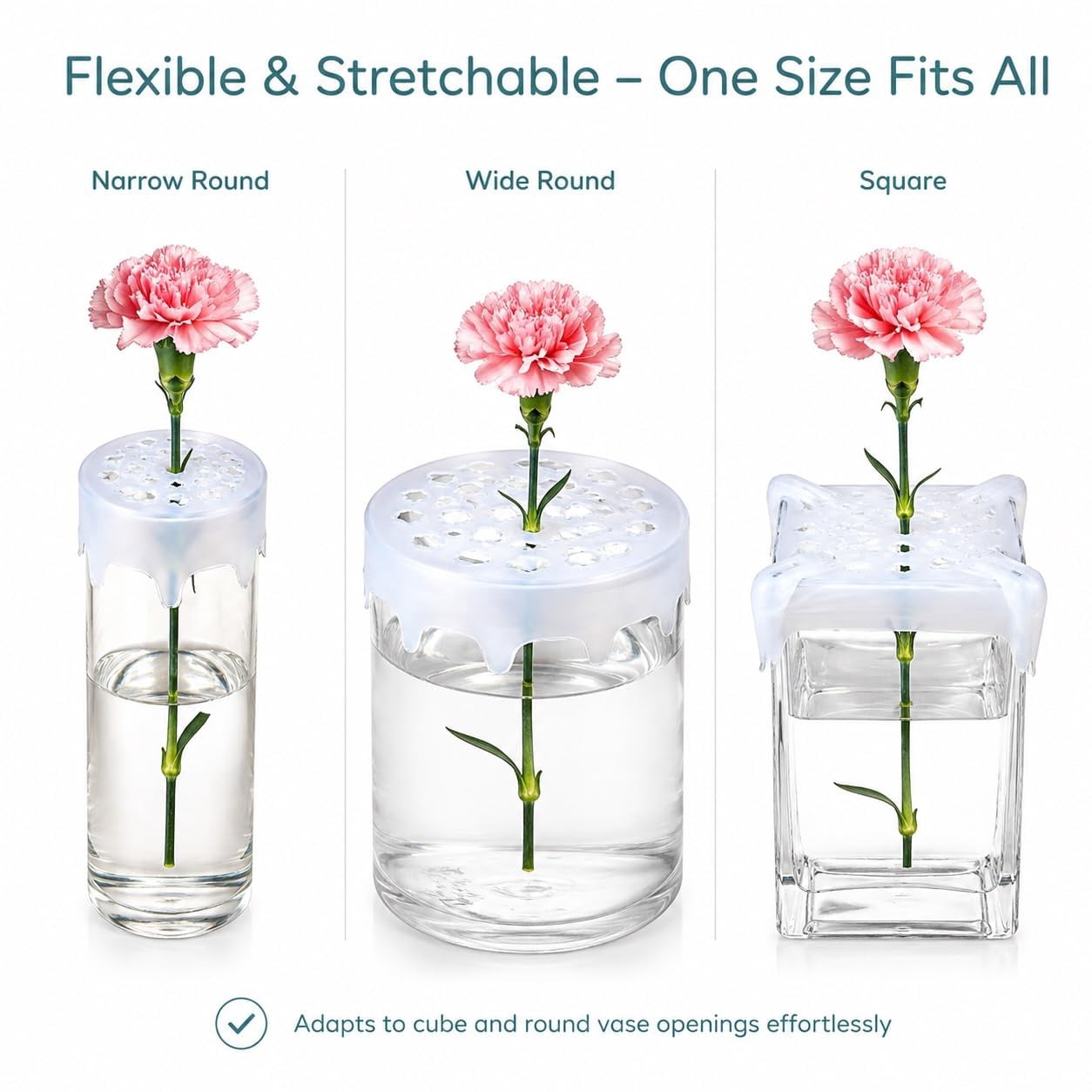 Silicone Flower Arranging Grid, Flexible Floral Stem Holder for Vases, Water Proof Reusable Flower Arranger for Home Restaurant, Wedding Banquet Decoration Accessories Easy DIY Arrangements